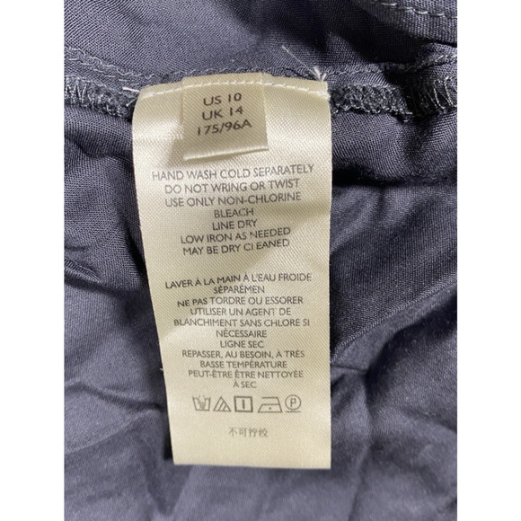 Free People Dress Womens Medium Grey Mini Deep V Neck Eyelet Cottagecore - Picture 7 of 15